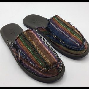 Colorful Striped Women's Slide Sandals